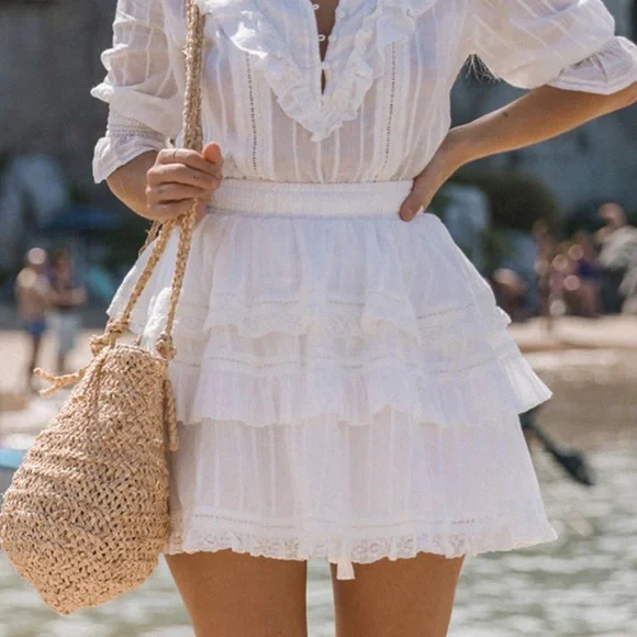 Spell and the gypsy collection x Lisa Danielle DARLING MINI SKIRT ruffle tiered